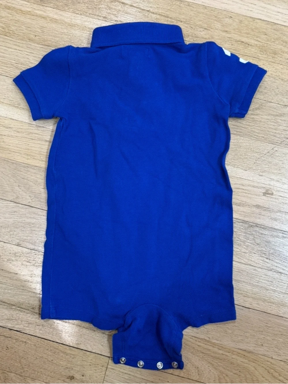 Ralph Lauren Boys Blue Polo Shirt with White Pony Logo